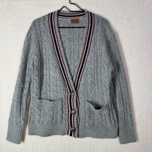 Pol Womens S Oversized Knit Cardigan Sweater‎ Duster Varsity Chunky Grandpa
